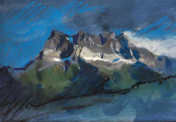 Dents du Midi study - blue and grey